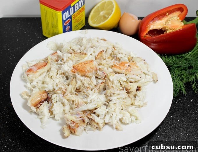 Crispy Dungeness Crab Cakes with Lemon Aioli Recipe 5 Dungeness crab meat and ingredients for crab cakes.