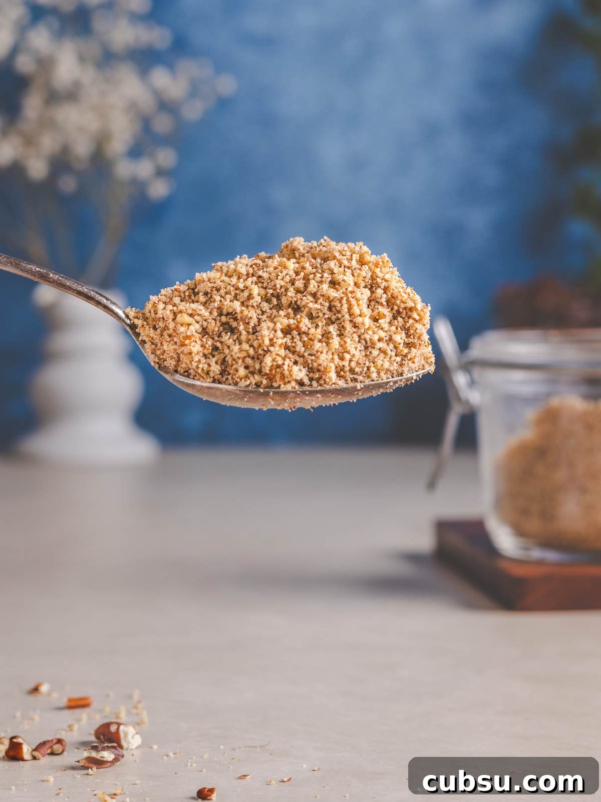 How to Make Pecan Flour at Home for Baking and Paleo Recipes 2 A heaping scoop of pecan flour.