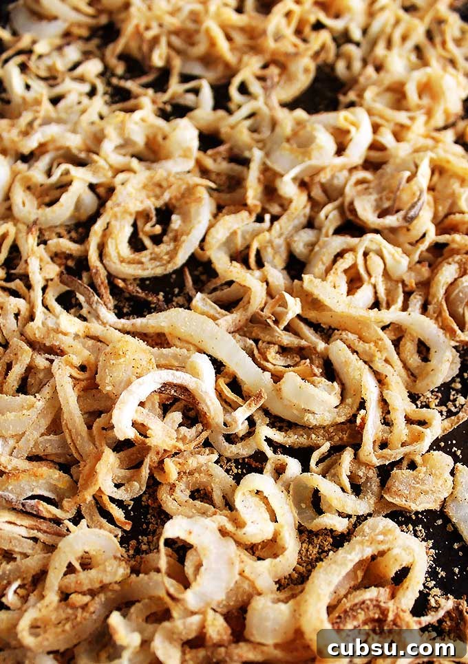 Gluten-Free Green Bean Casserole Recipe for Holiday Side Dishes 5 Gluten Free Onion Straws for green bean casserole. Oven baked and easy to make! | robustrecipes.com