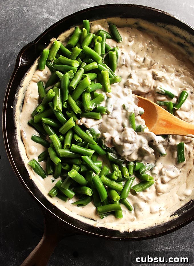 Gluten-Free Green Bean Casserole Recipe for Holiday Side Dishes 8 Gluten Free Green Bean Casserole - crunchy green beans in an super creamy dairy free sauce! No canned cream of mushrooms soup! Comes together in 45 minutes! Perfect recipe for you holiday menu! Dairy free/gluten free | robustrecipes.com