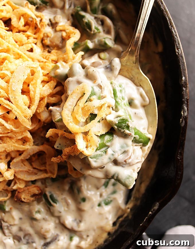 Gluten-Free Green Bean Casserole Recipe for Holiday Side Dishes 9 Gluten Free Green Bean Casserole - Made from wholesome ingredients. No canned cream of mushroom soup! It comes together in 45 minutes! This recipe is perfect for your holiday table! gluten free/dairy free | robustrecipes.com