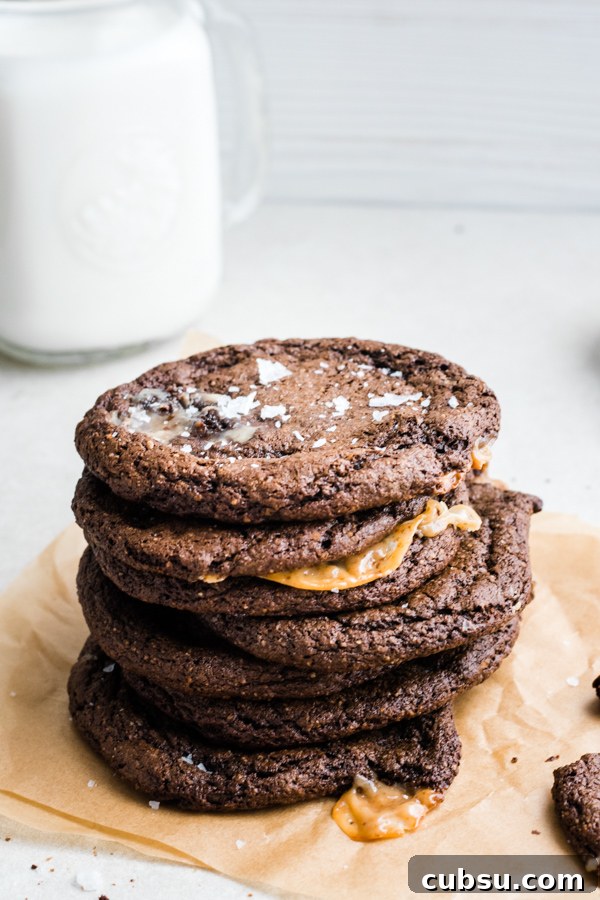 Caramel-Stuffed Chocolate Cookies Caramel-Stuffed Chocolate Cookies