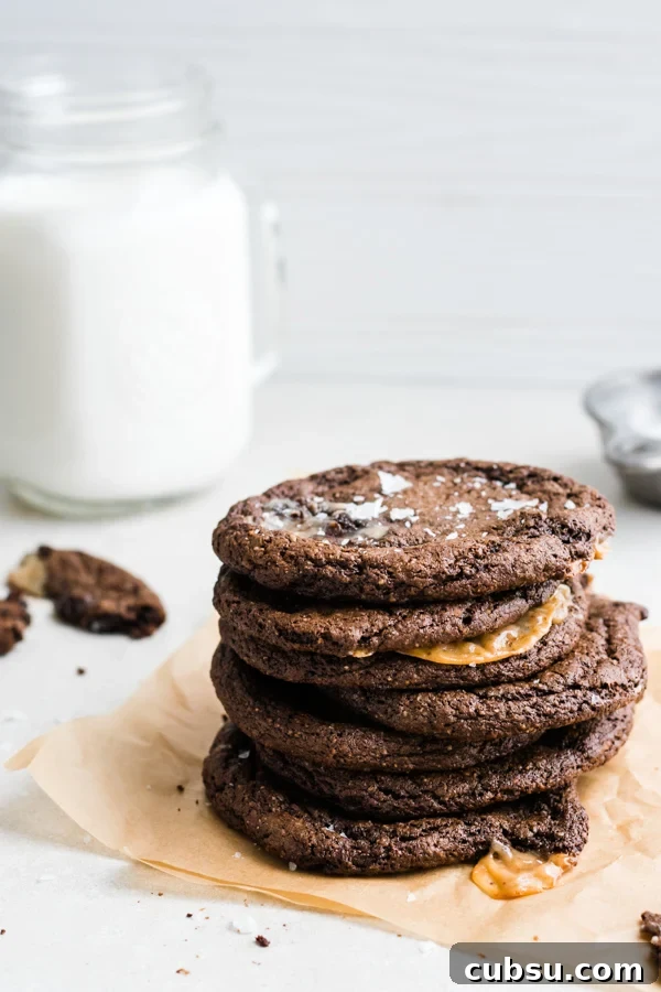 Caramel-Stuffed Chocolate Cookies Caramel-Stuffed Chocolate Cookies