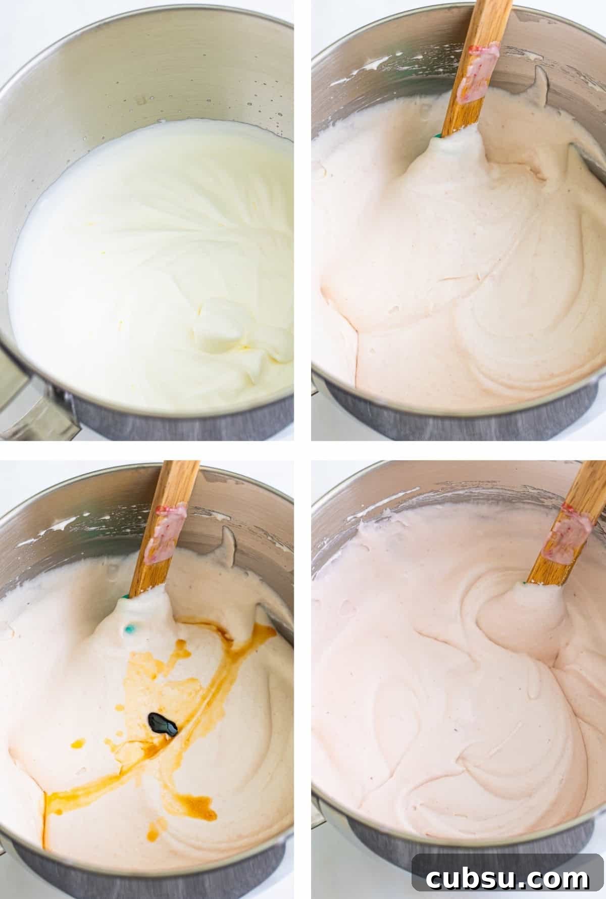 how to make the final steps for Strawberry ice cream