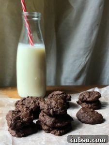 Death by Chocolate Mason Jar Cookies with a bottle of milk
