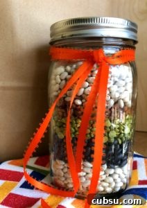 Mason Jar Bean Soup Mix a gift idea