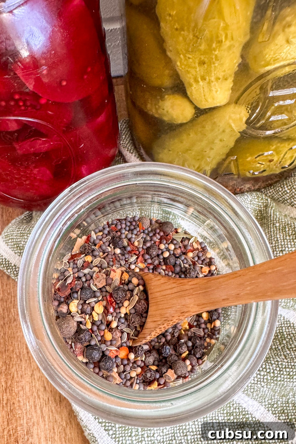 Customizable Pickling Spice Blend Recipe for Every Jar 6 pickling spice in jar from above.