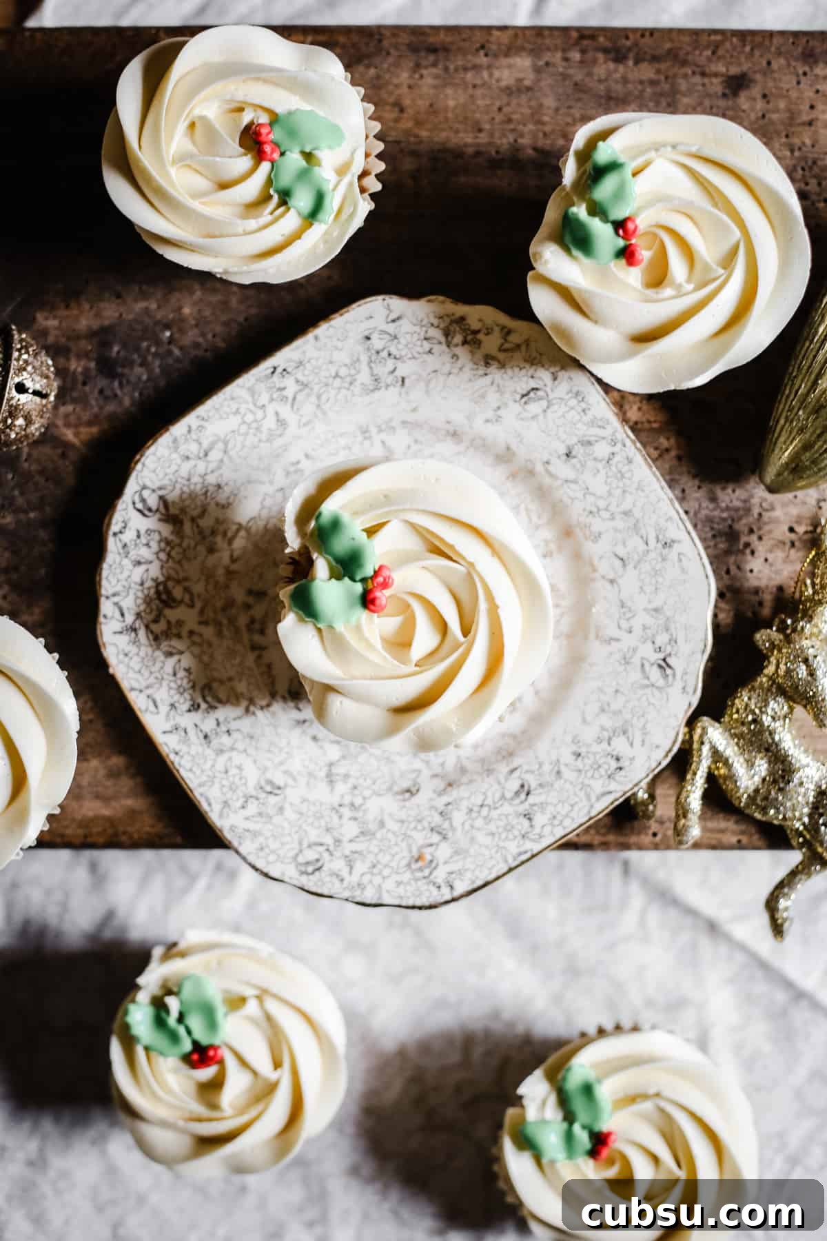 Mince Pie Cupcakes with Brandy Buttercream {gluten-free}