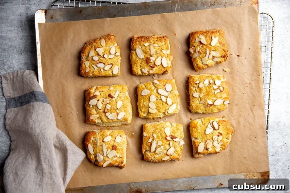Gluten-free shortcakes on a baking sheet. 