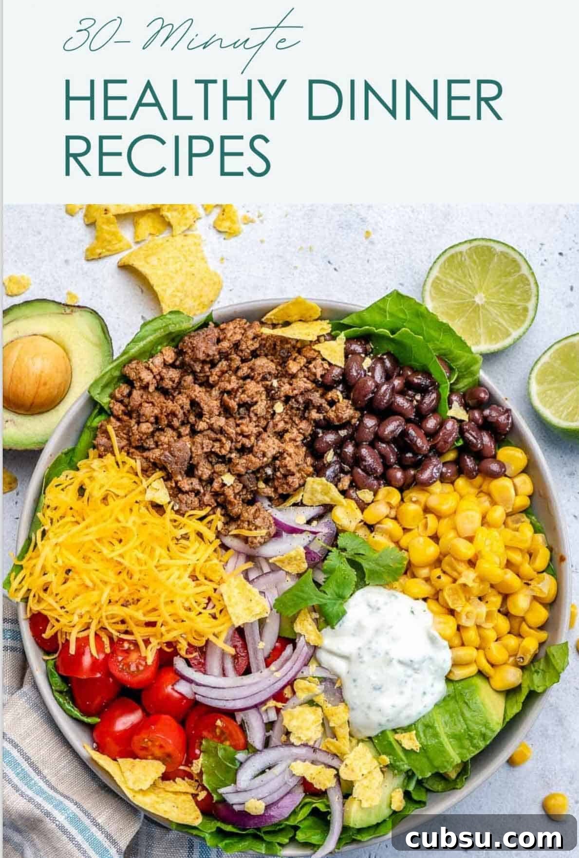 Crispy Chicken Parmesan Sandwich Recipe That Beats Takeout 8 ebook cover with taco salad bowl in the image.