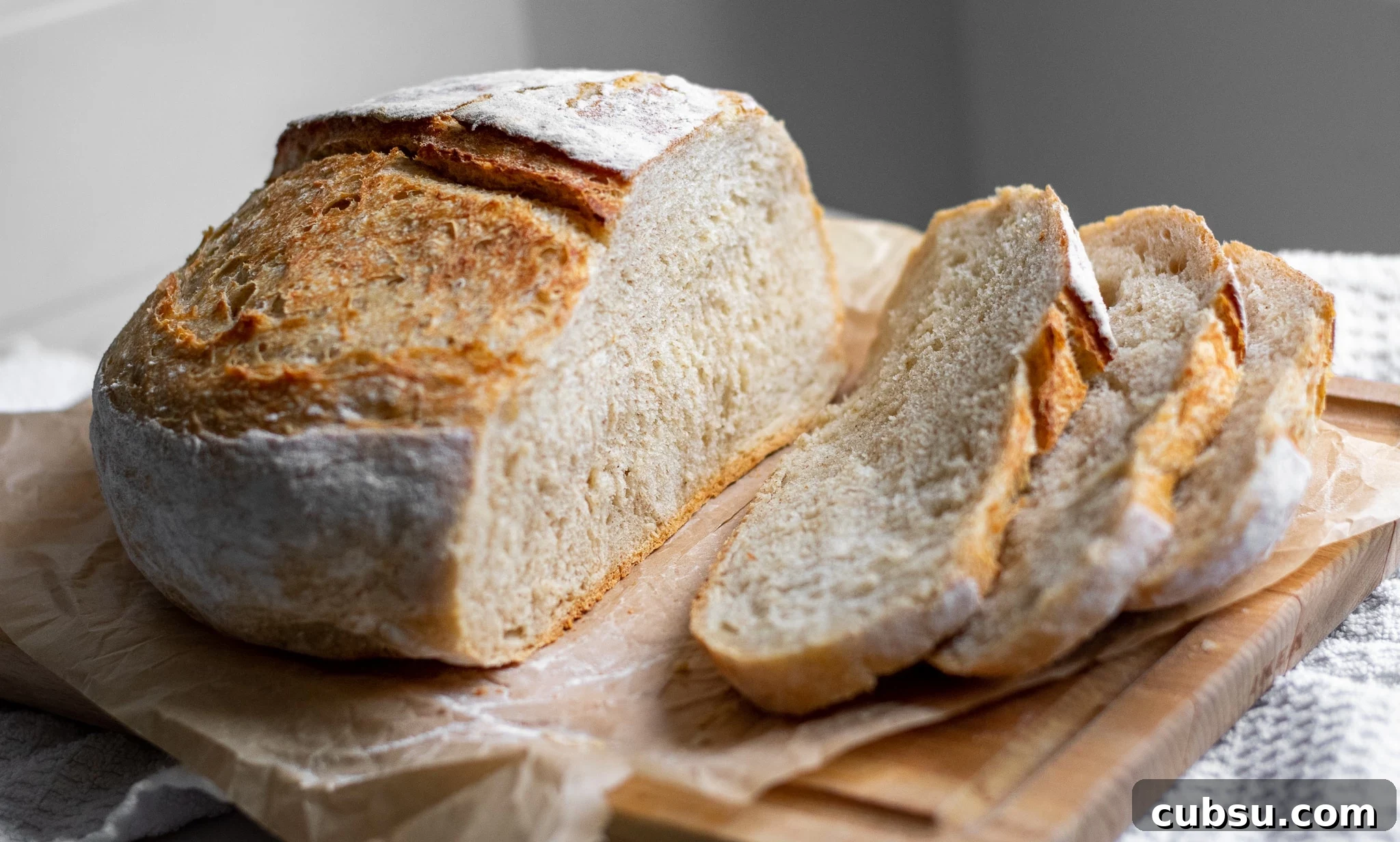 5 Essential Tips for Perfect Yeast Baking Every Time 2 Slices of bread on a cutting board.