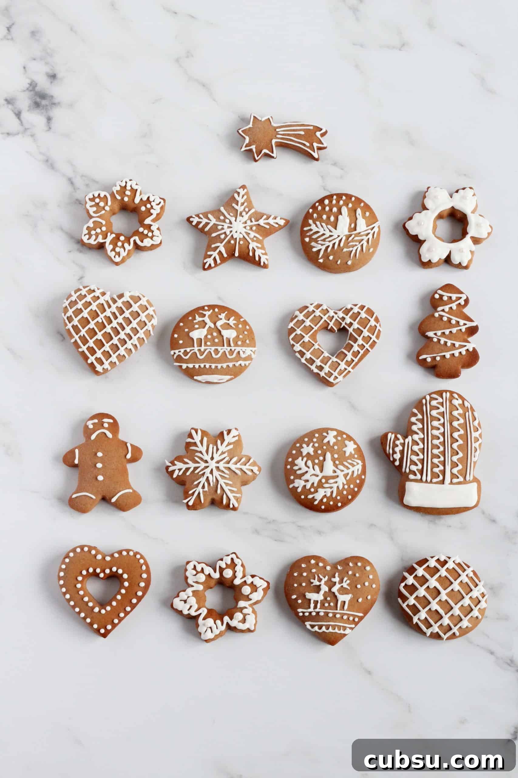 Gingerbread Soft Cookies (Perníčky) – Traditional Czech Recipe 2 gingerbreads decorated with egg white icing