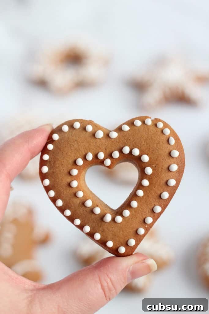 Gingerbread Soft Cookies (Perníčky) – Traditional Czech Recipe 5 heart gingerbread cookie