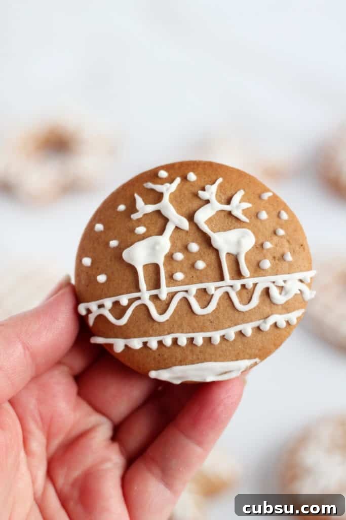 Gingerbread Soft Cookies (Perníčky) – Traditional Czech Recipe 6 round gingerbread cookie