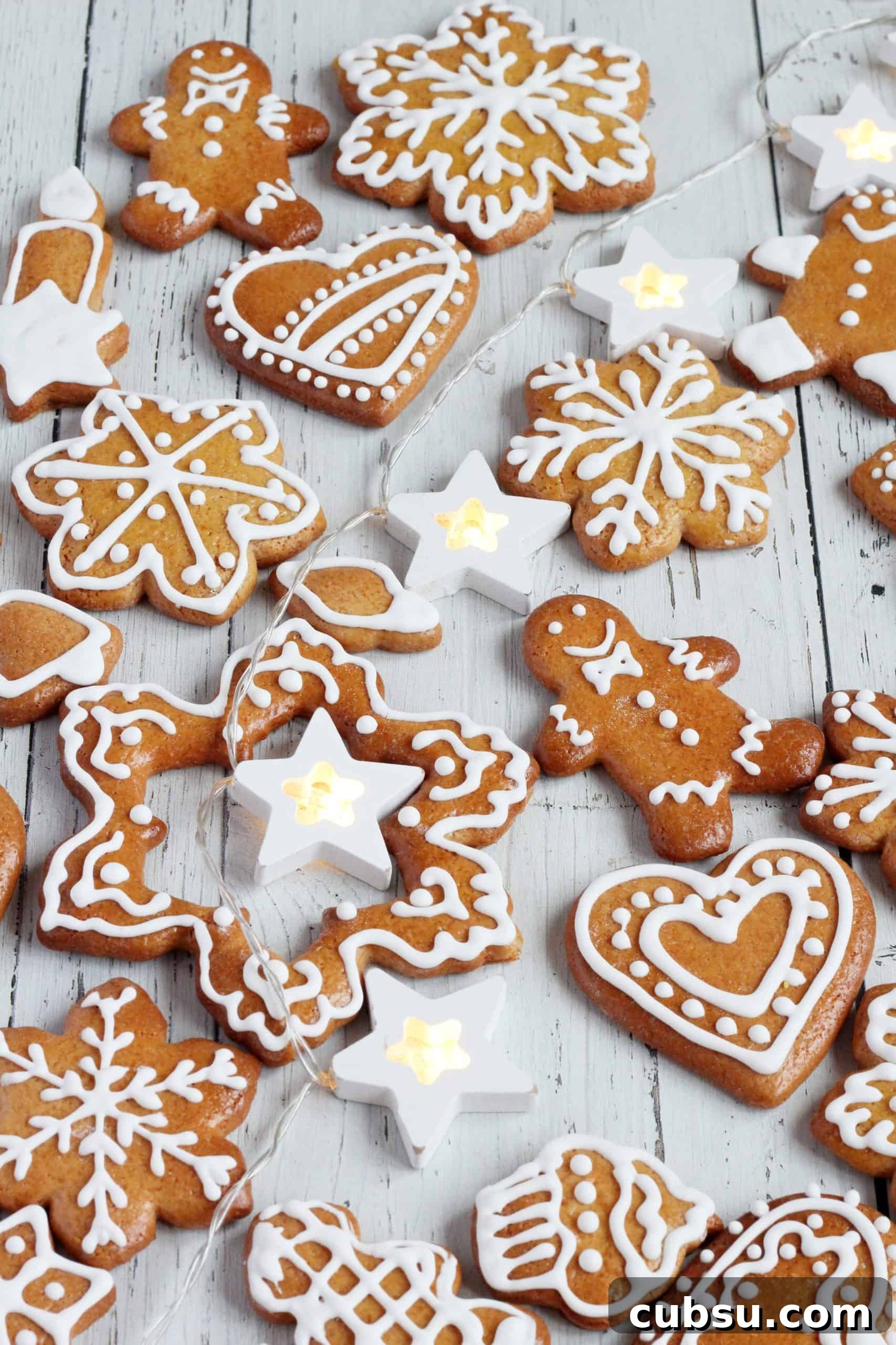 Gingerbread Soft Cookies (Perníčky) – Traditional Czech Recipe 7 czech gingerbread cookies decorated with icing