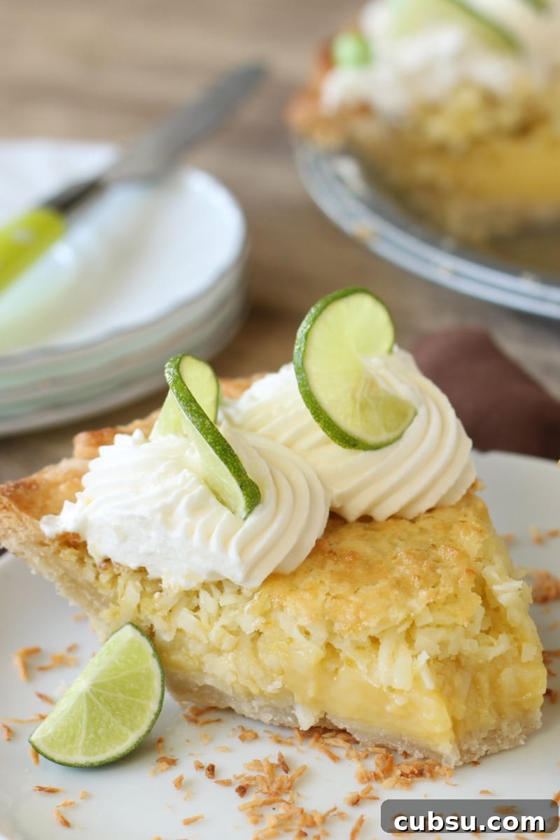 Coconut Lime Pie Recipe with Zesty Citrus Filling 2 Lime Coconut Pie