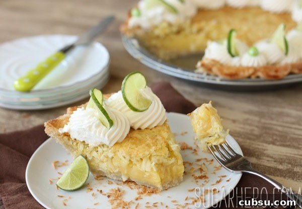 lime-coconut-pie-4 Lime coconut pie top view
