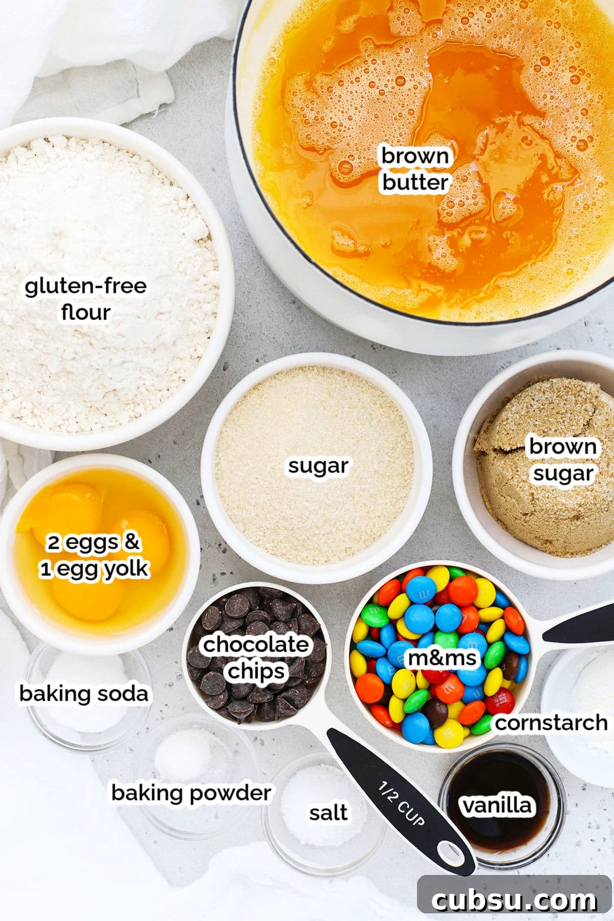 Soft Chewy Gluten-Free M&M Cookies recipe 3 ingredients for gluten-free M&M cookies