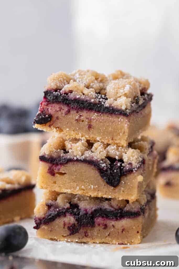 Chewy Blueberry Blondies Recipe with Lemon Glaze 2 Blueberry Blondies Recipe