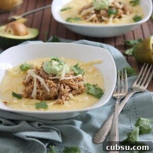 Balsamic Pulled Pork with Creamy Polenta & Avocado Crema (Slow Cooker) 2 Balsamic pulled pork.