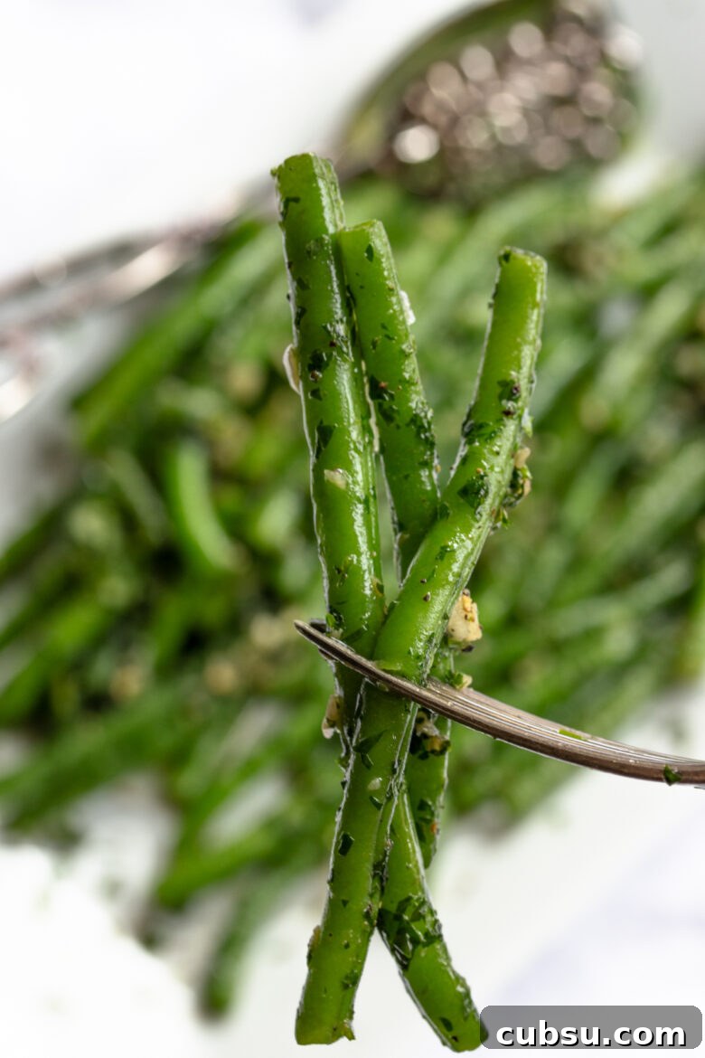 Crispy Pan-Fried Green Beans with Garlic and Lemon Zest 9 spoonful of green beans
