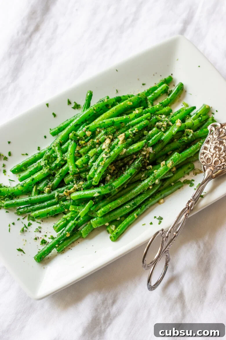 Crispy Pan-Fried Green Beans with Garlic and Lemon Zest 3 pan fried green beans