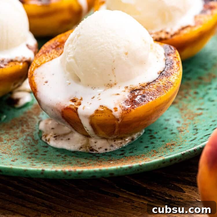 Grilled Peaches with Honey-Balsamic Glaze Recipe 9 Grilled Peaches Square Cropped Image
