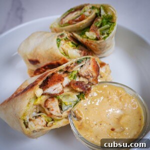 Crispy Chicken Caesar Wrap Recipe with Homemade Caesar Dressing 2 img 9456 4