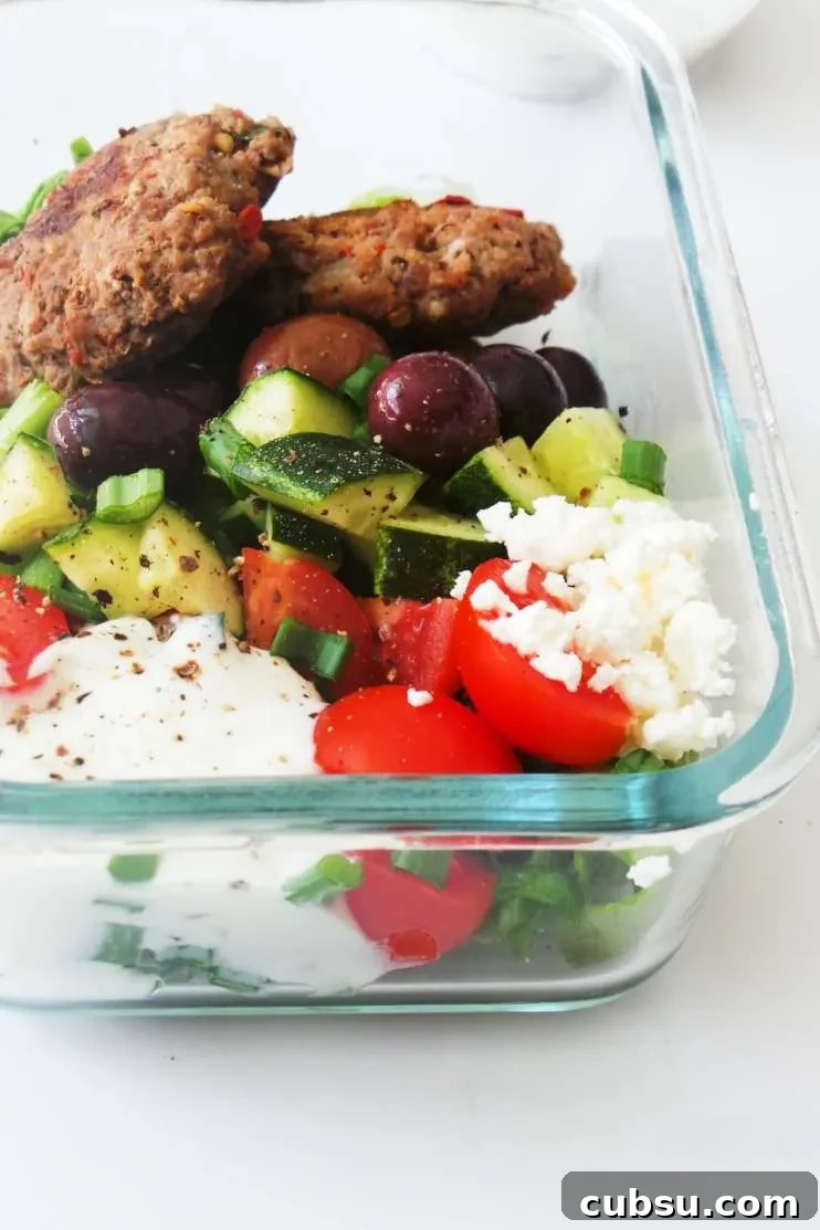 15 Low‑Carb Work Lunches to Prep Quickly and Stay Energized 11 These Greek meatball bowls are a healthy, flavourful and easy to make low carb meal prep recipe that is great for lunch or dinner!