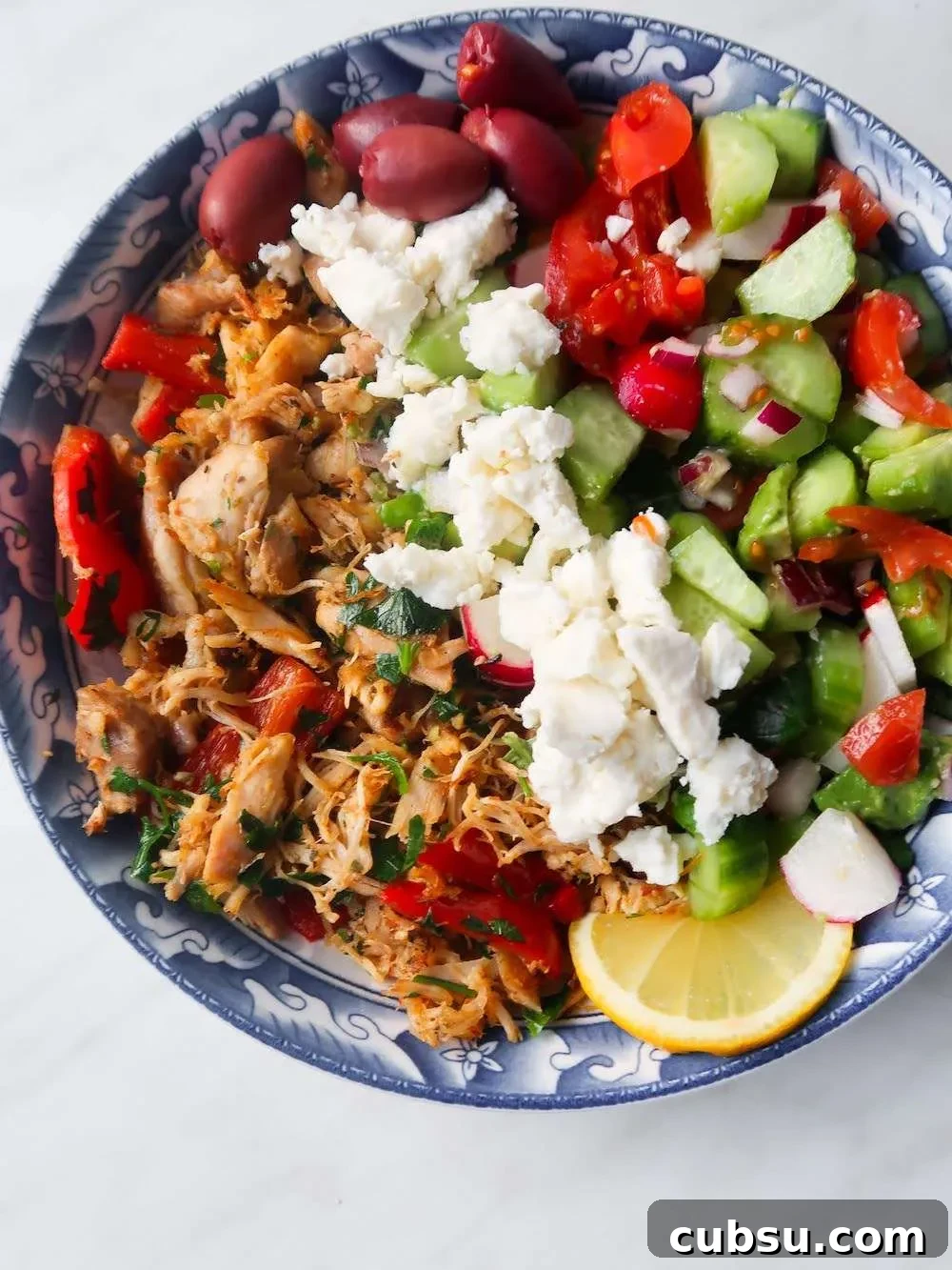 15 Low‑Carb Work Lunches to Prep Quickly and Stay Energized 3 You'll be looking forward to leftover chicken once you try these healthy chicken gyros bowls! You can use leftovers from rotisserie, baked or any kind of cooked chicken to throw these bowls together in no more than 20 minutes.