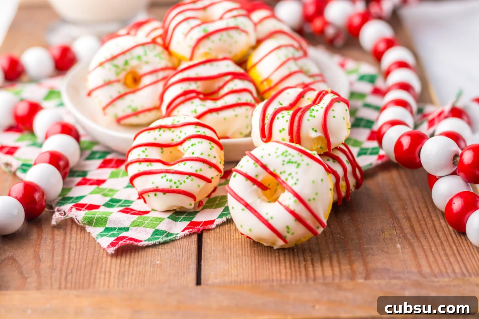 little debbie christmas tree cake donuts on table