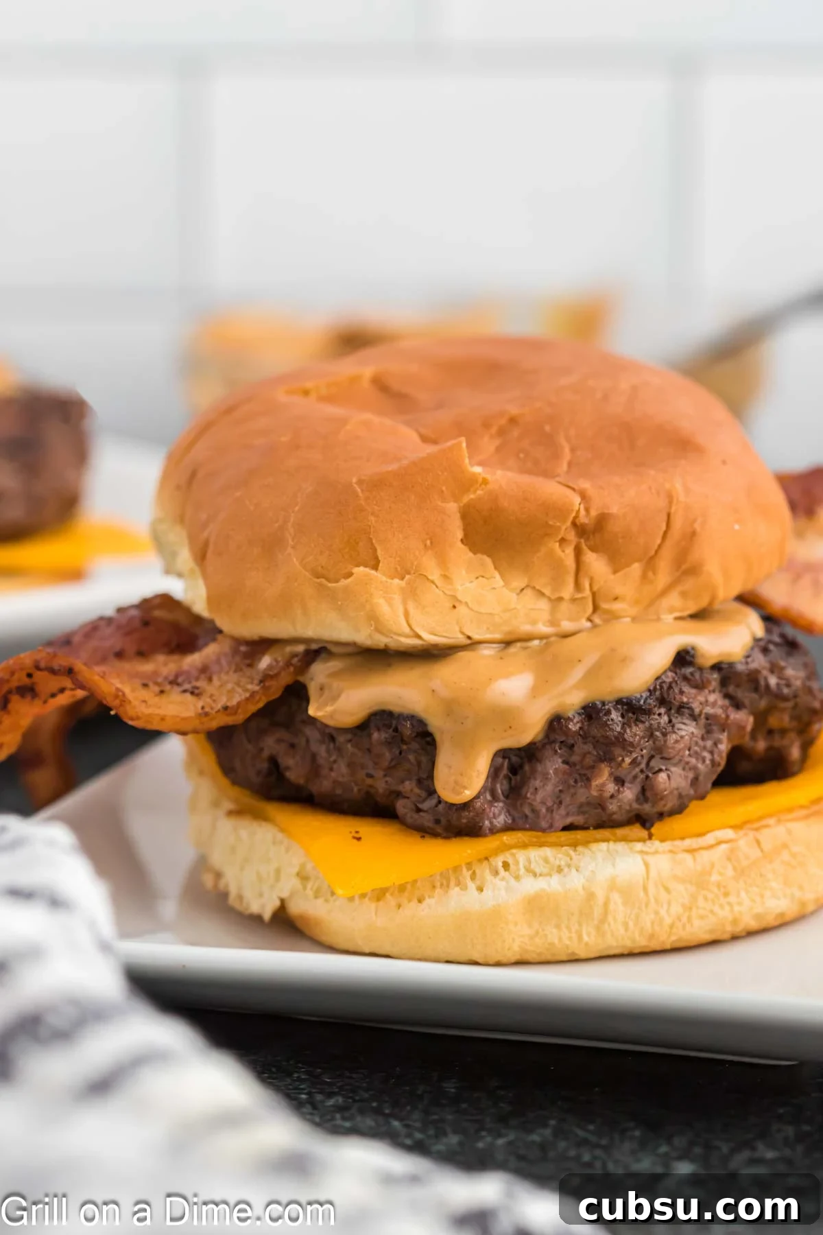 Peanut Butter Burgers on a platter