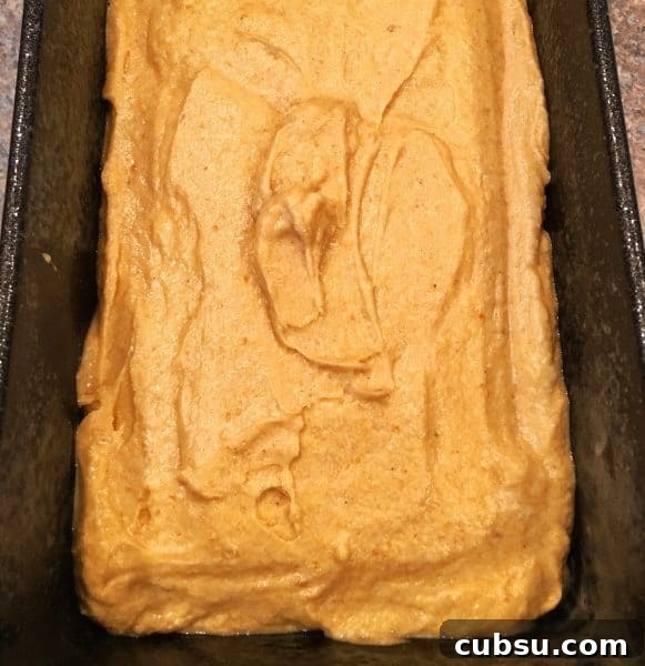 Pumpkin Pound Cake in Bread pan