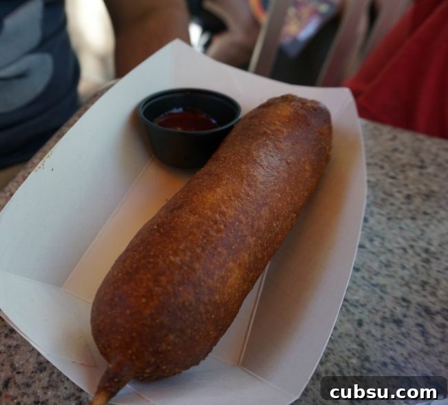 Tempting corn dog