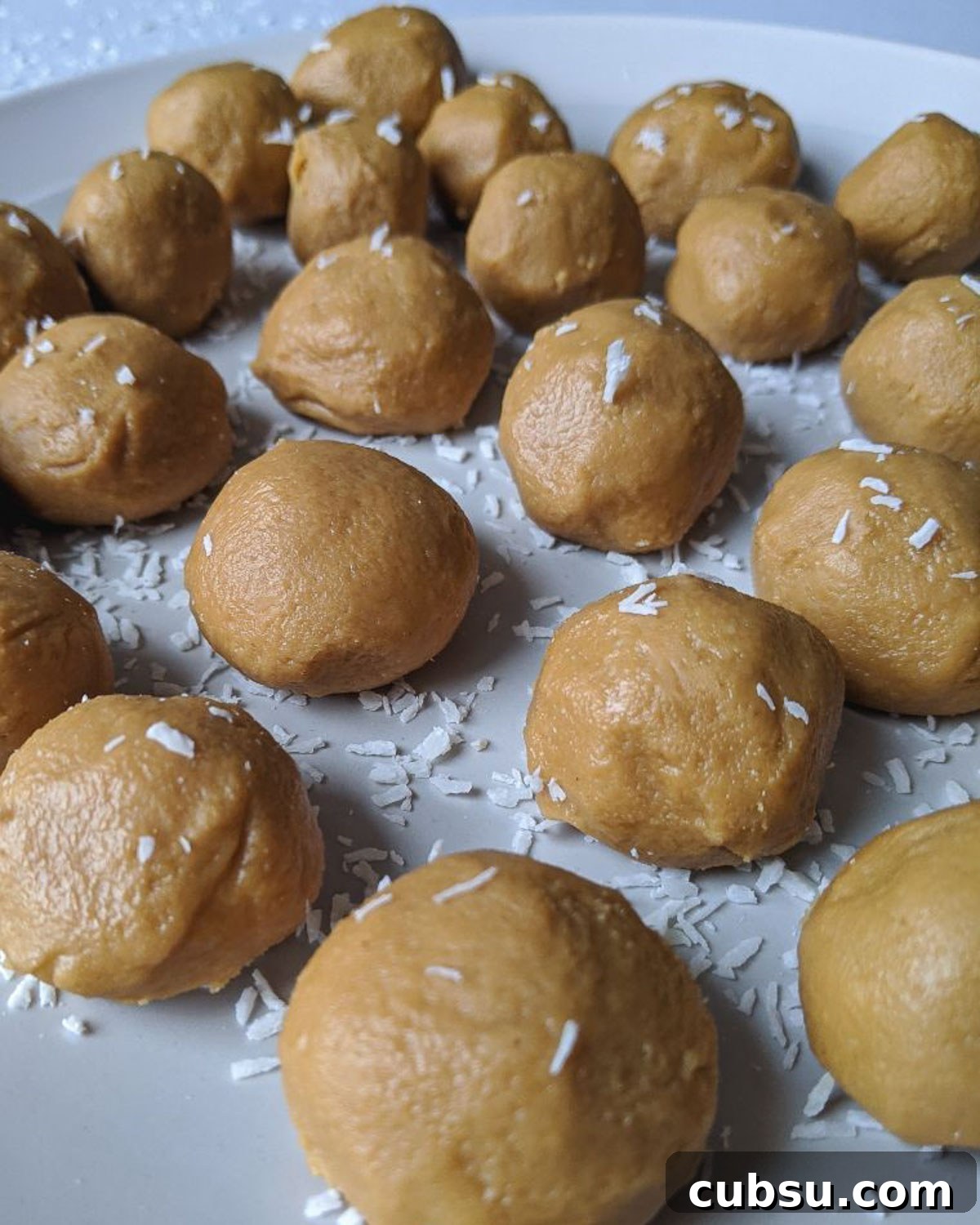 peanut butter balls on plate