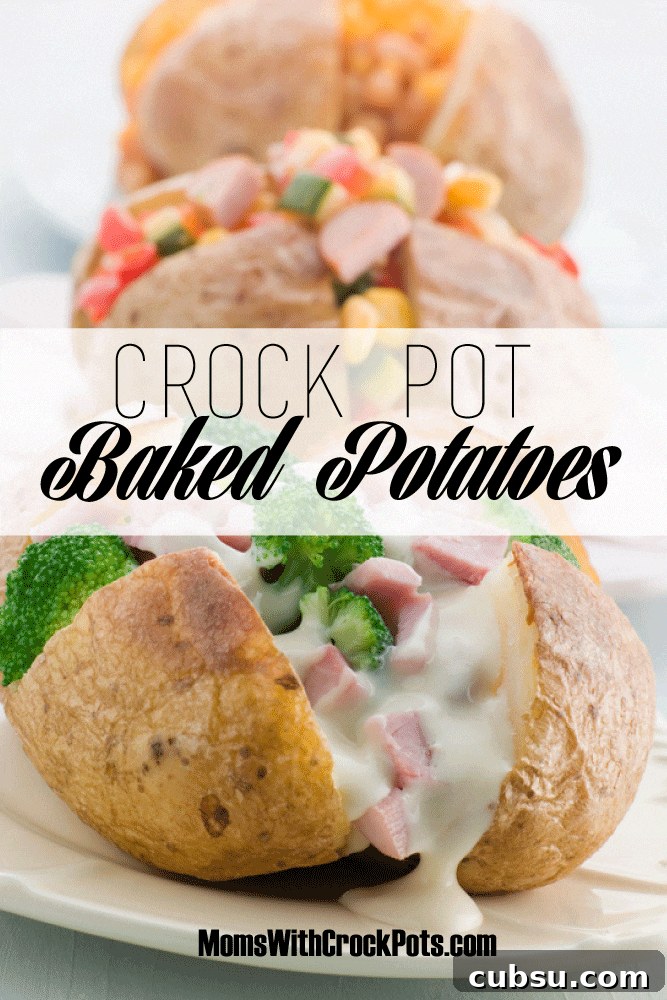 Crock Pot Baked Potatoes #Recipe