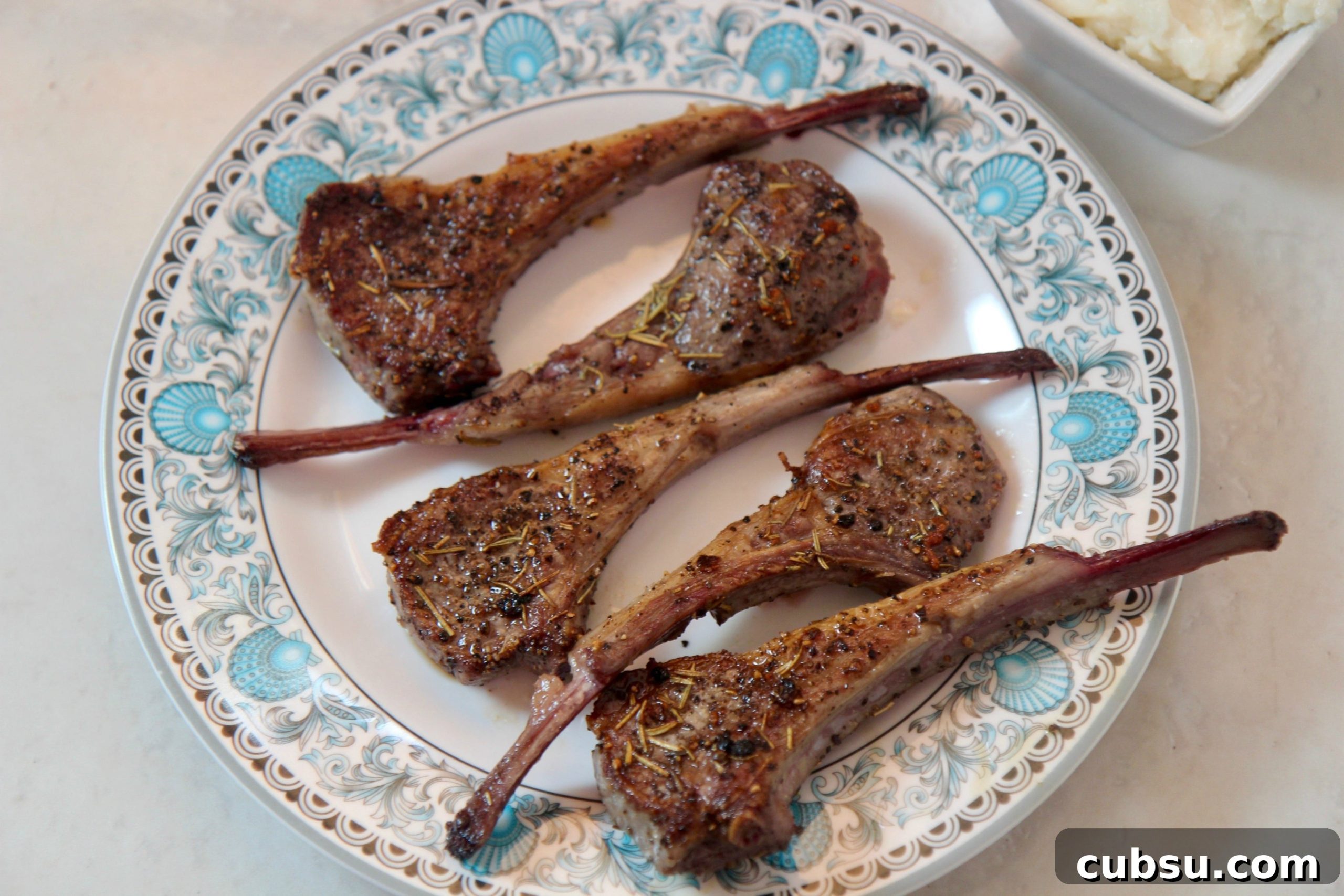 cooked lamb chops