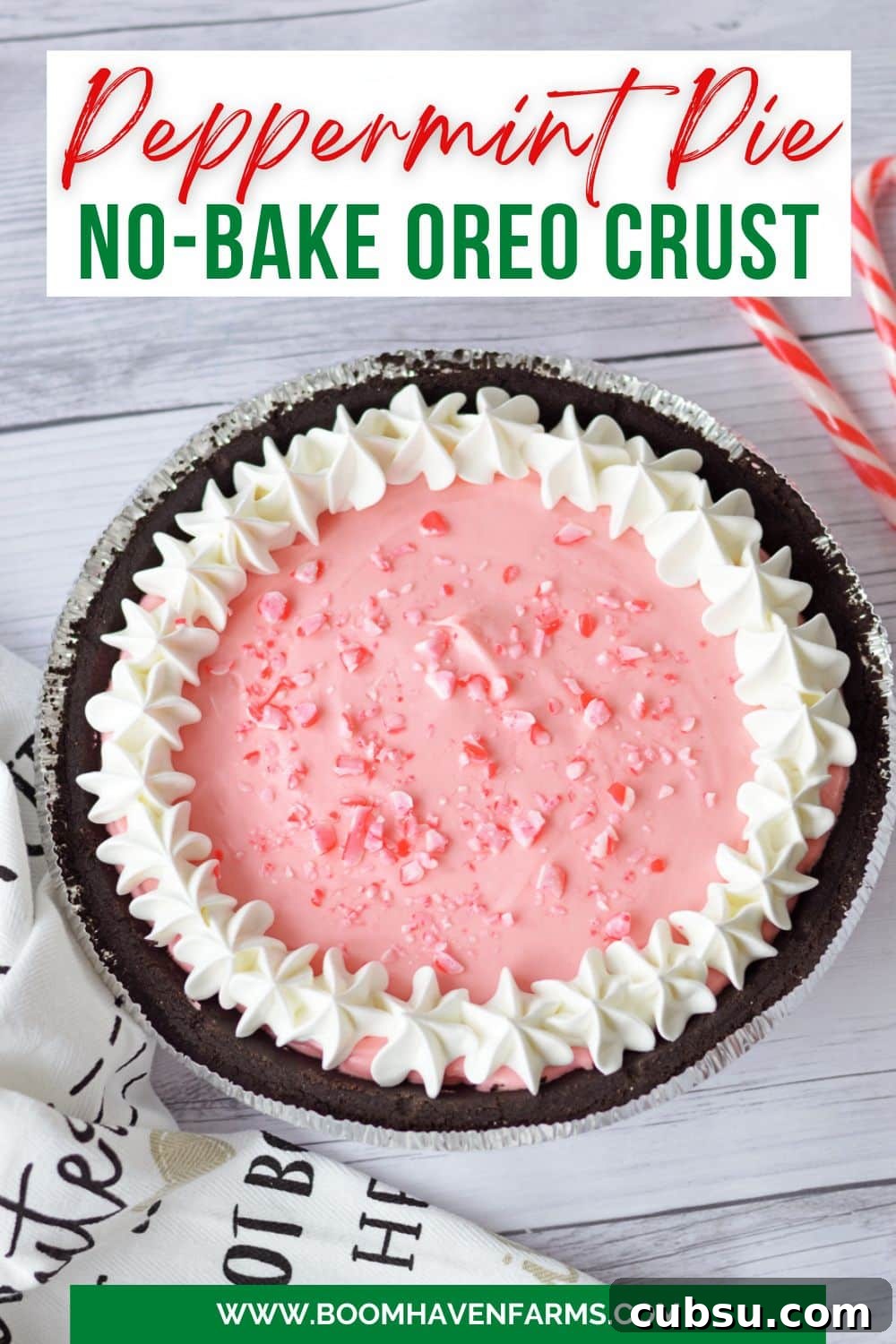 Hero Hot of Peppermint Pie with Oreo Crust
