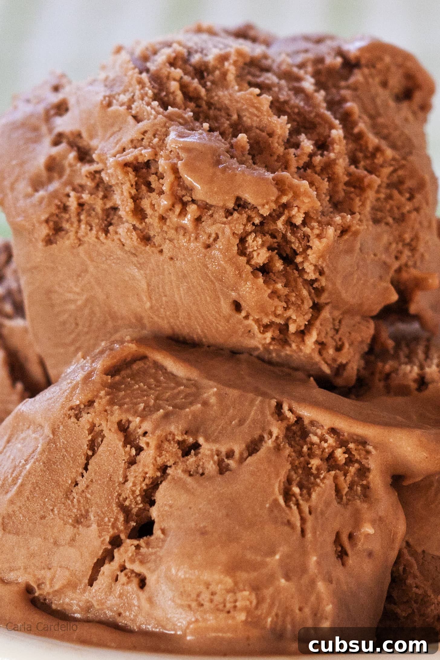Close up of Nutella Ice Cream