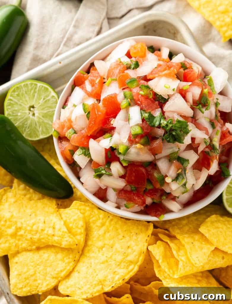 pico de gallo with chips